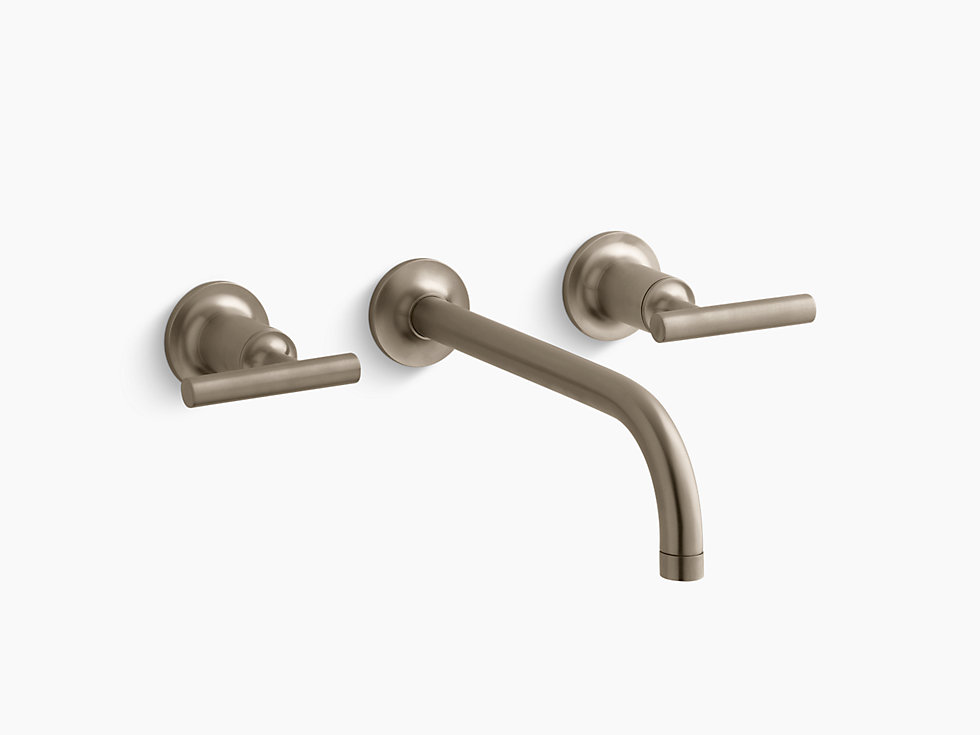 Kohler - Purist™  Wall-mount bathroom sink faucet trim with Lever handles, 1.2 gpm